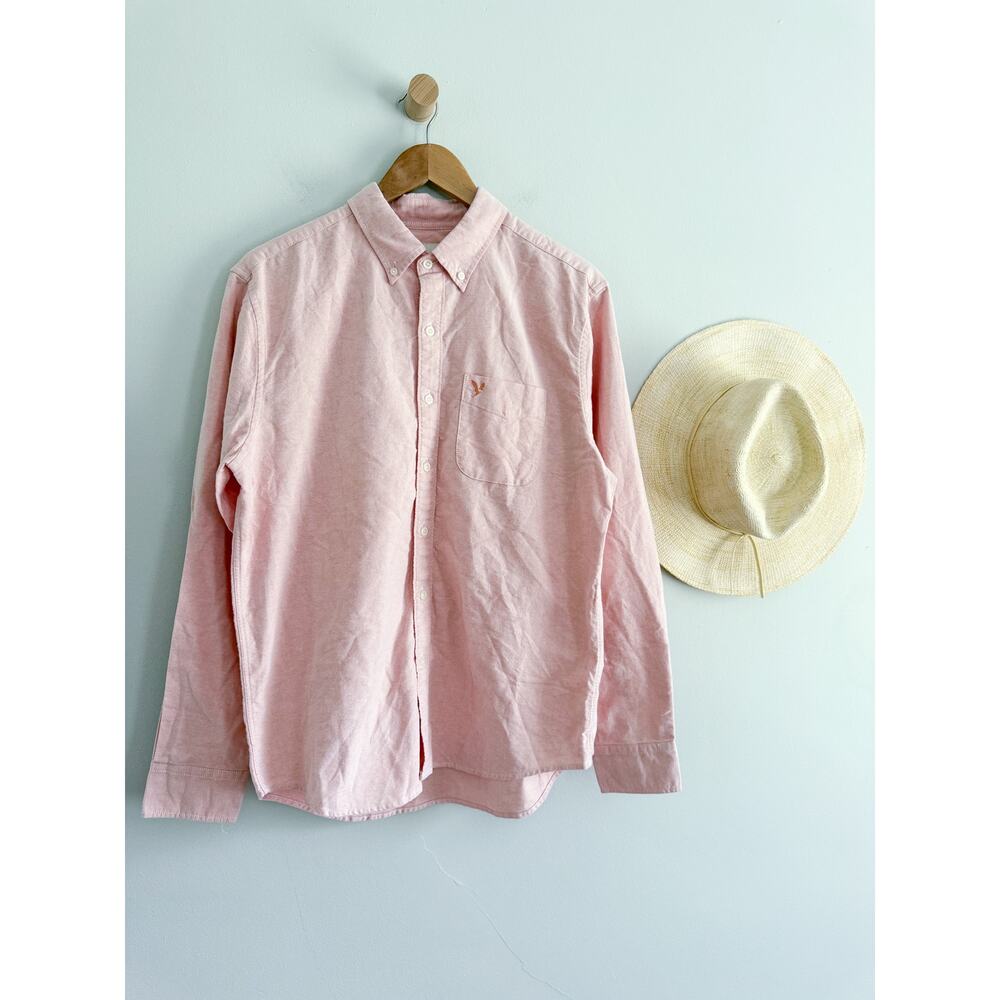 American Eagle | Classic Fit Oxford Button Down Shirt in  Coral Pink | Sz M